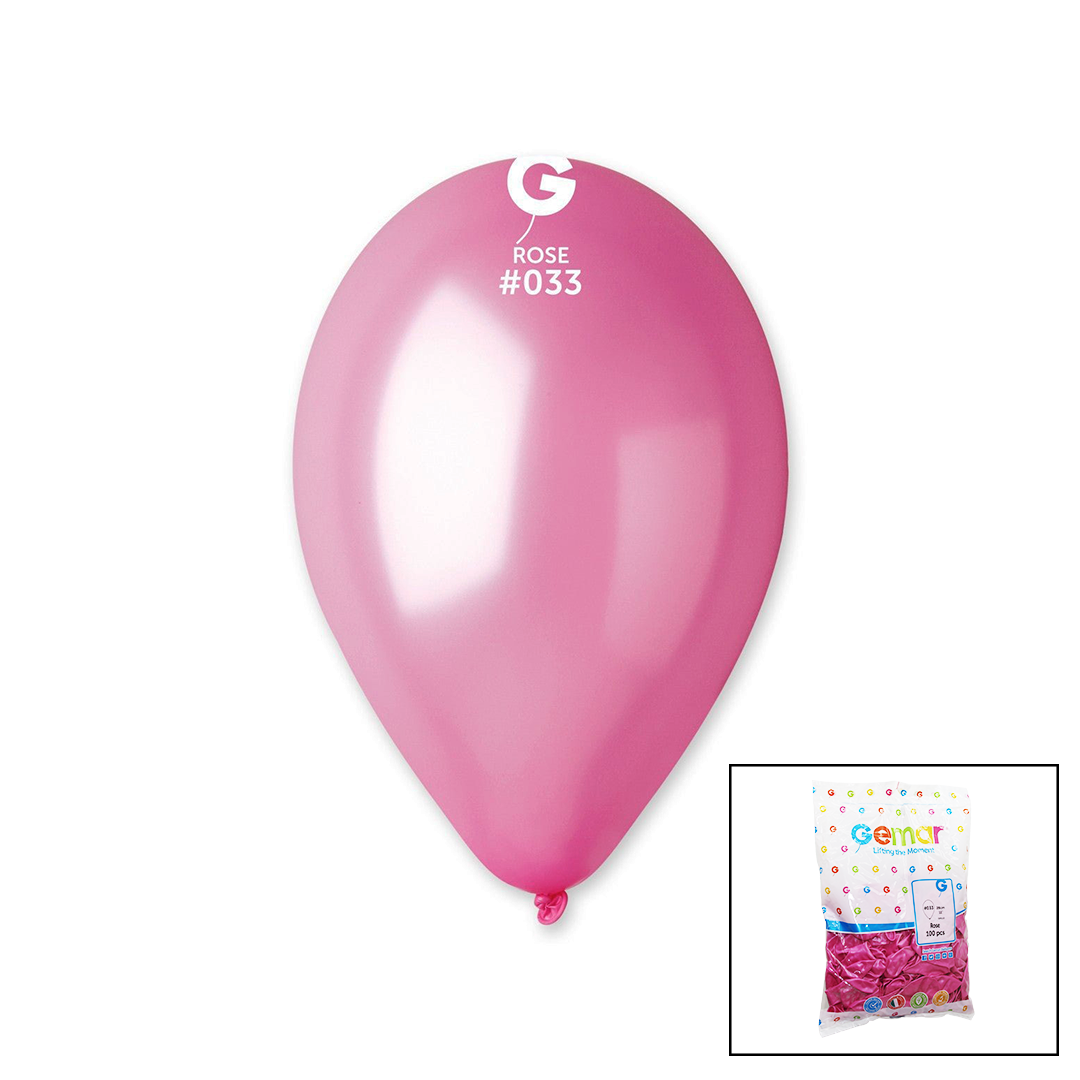 GM-110-33 METALİK - PEMBE BALON 11&apos;&apos; - 28CM - 100 PARÇA (4767)