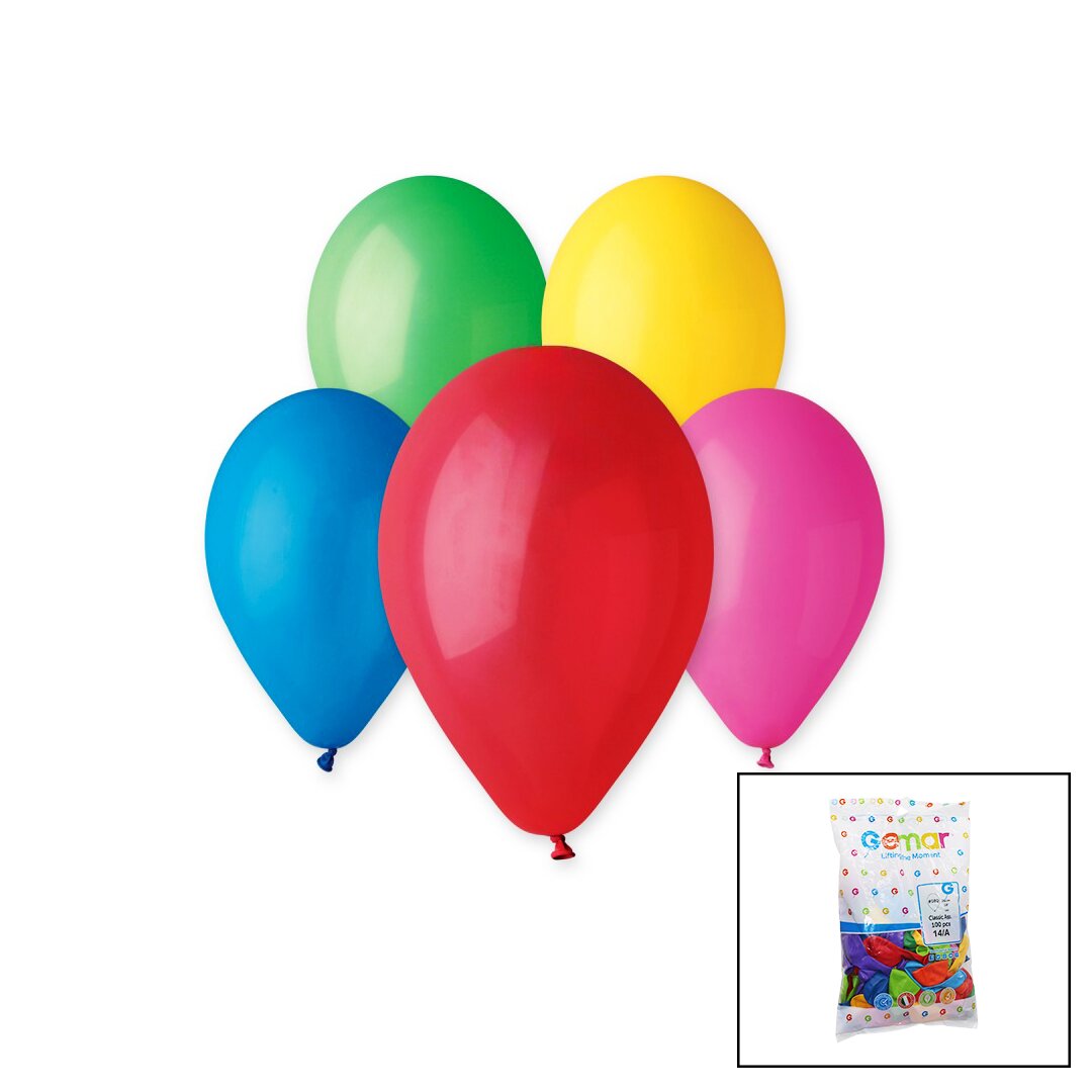 RENKLİ KLASİK BALON 10 İNÇ - 26CM - 100PCS (4767)