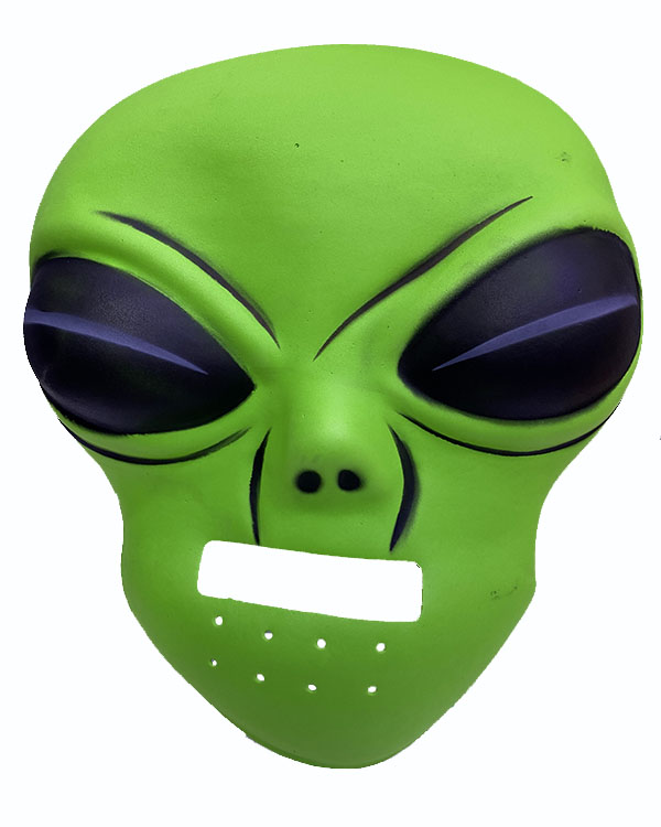 Ghoulish Productions Green Alien Mask 45x30 cm ( UZAYLI ) (4767)