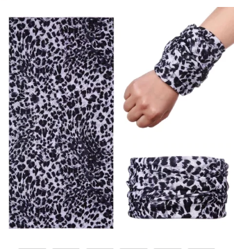 Açık Renk Leopar Baf Bandana Maske (4767)