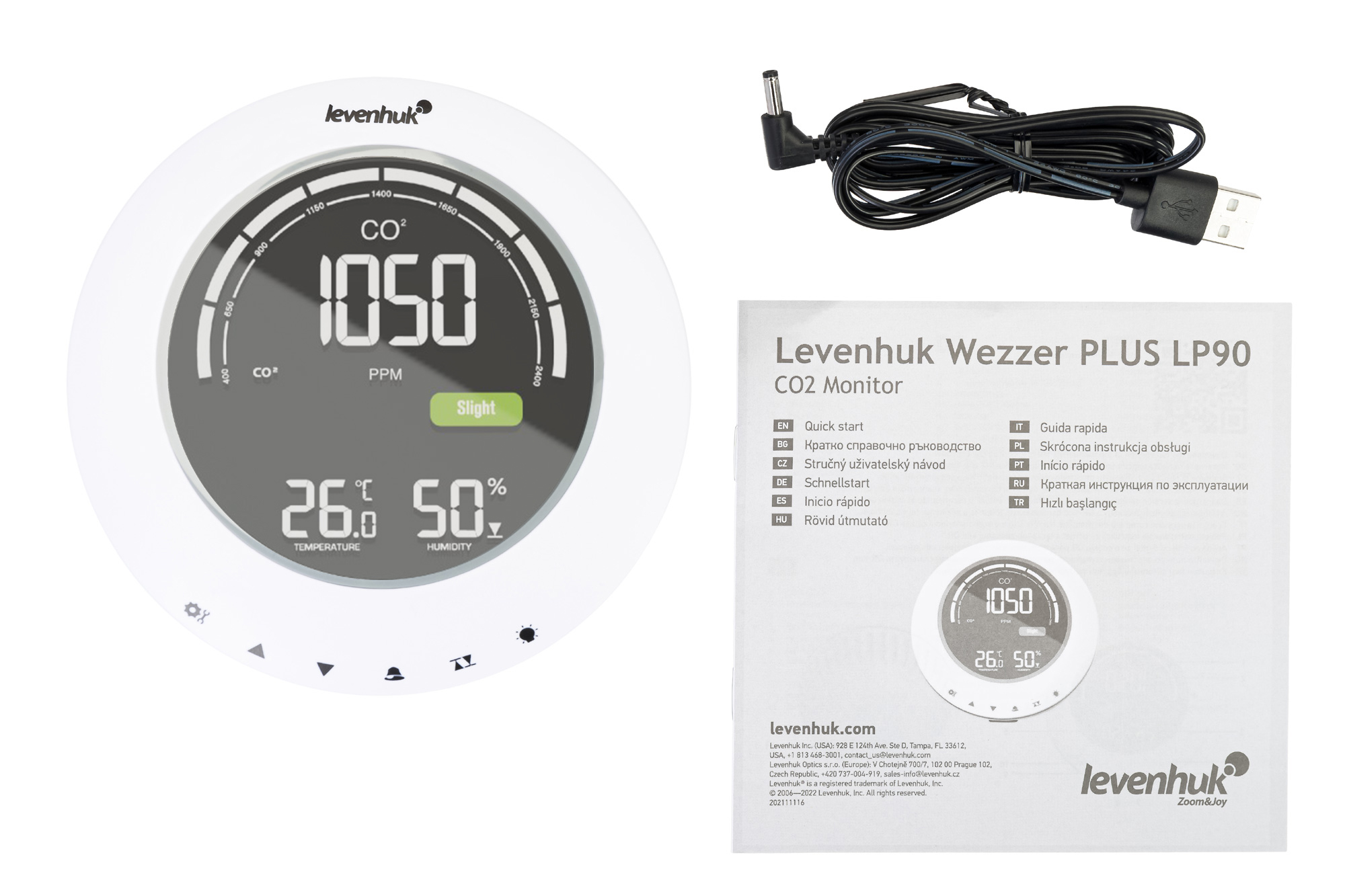 Levenhuk Wezzer PLUS LP90 CO₂ Monitörü (4767)