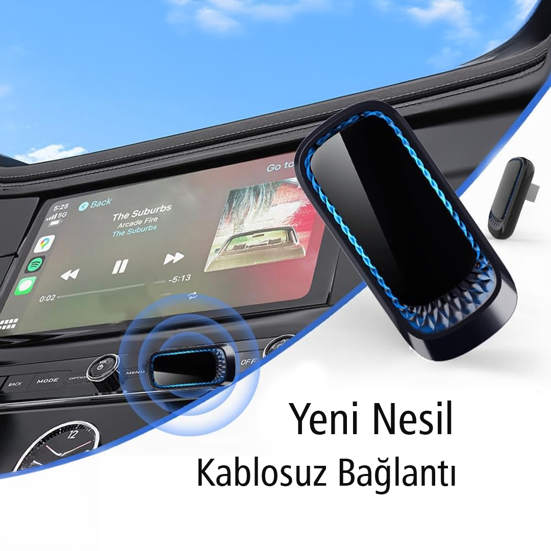 WİRELESS KABLOSUZ APPLE İPHONE CARPLAY EKRAN YANSITMA (VERSİYON 4.0) (4767)