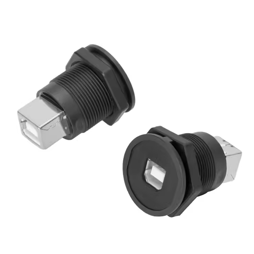 USB-04C-BK 22 MM PANO TİP SİYAH USB B DİŞİ SOKET (4767)