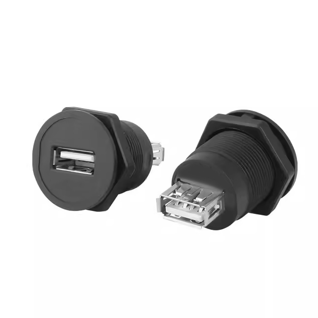 USB-01C-BK 22 MM PANO TİP SİYAH USB A DİŞİ SOKET (4767)