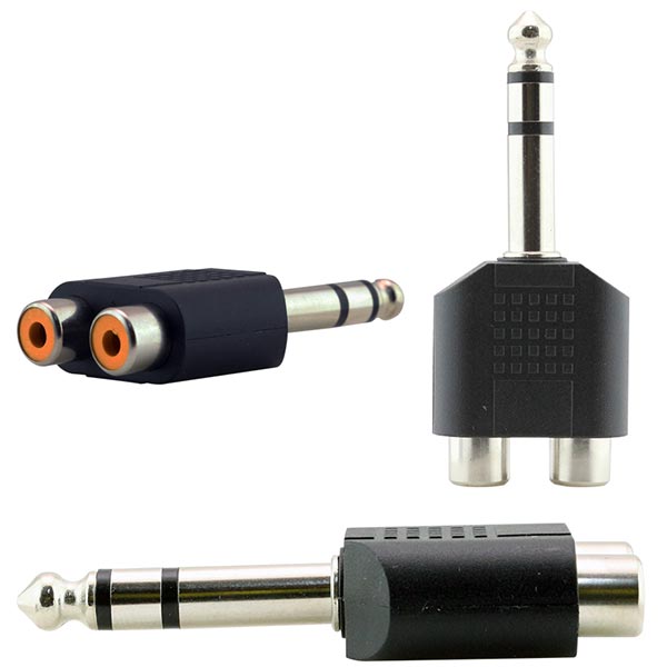 6.3 MM STEREO ERKEK / 2 RCA DİŞİ ÇEVİRİCİ JACK (4767)