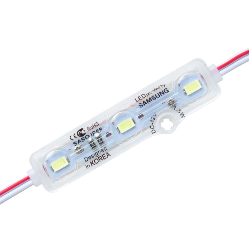 12V IP67 SAMSUNG 5730 BEYAZ MODÜL LED ŞEFFAF KAPAKLI (4767)