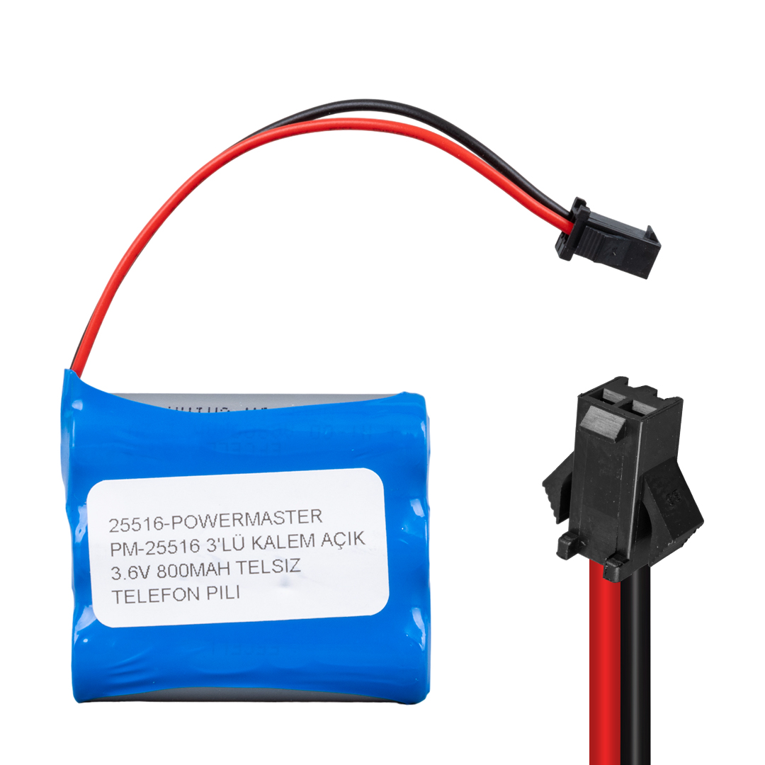 3LÜ KALEM AÇIK 3.6 VOLT 800 MAH TELSİZ TELEFON PİLİ (4767)