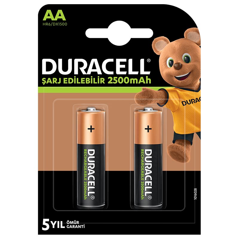 DURACELL ŞARJLI KALEM 2500 MA  AA 2Lİ PAKET (4767)