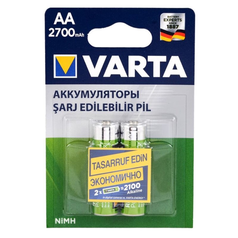 VARTA NI-MH 1.2V 2700 MAH HR6 AA ŞARJLI 2Lİ KALEM PİL (4767)