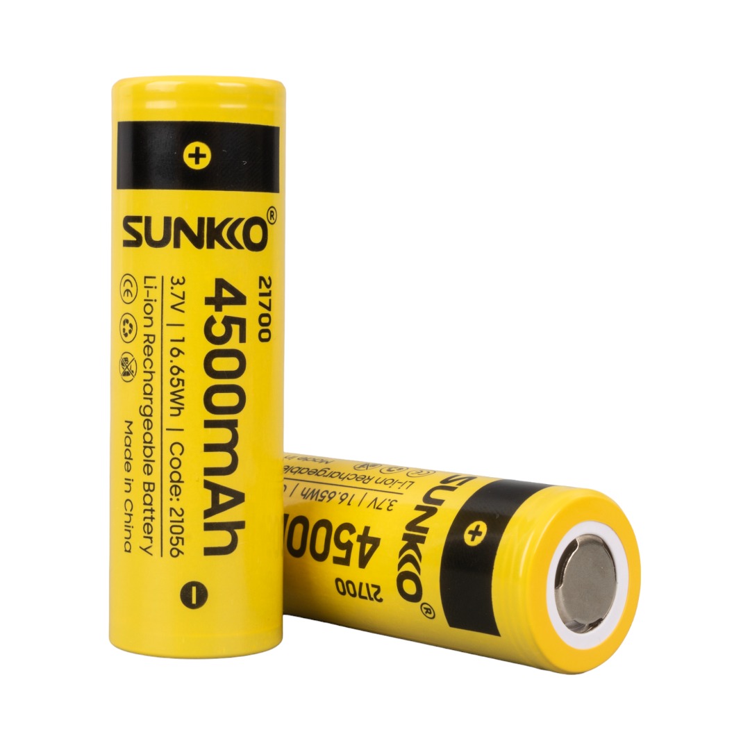 SUNKKO 3.7 VOLT 4500 MAH 21700 ŞARJ EDİLEBİLİR PİL (2Lİ PAKET) (4767)