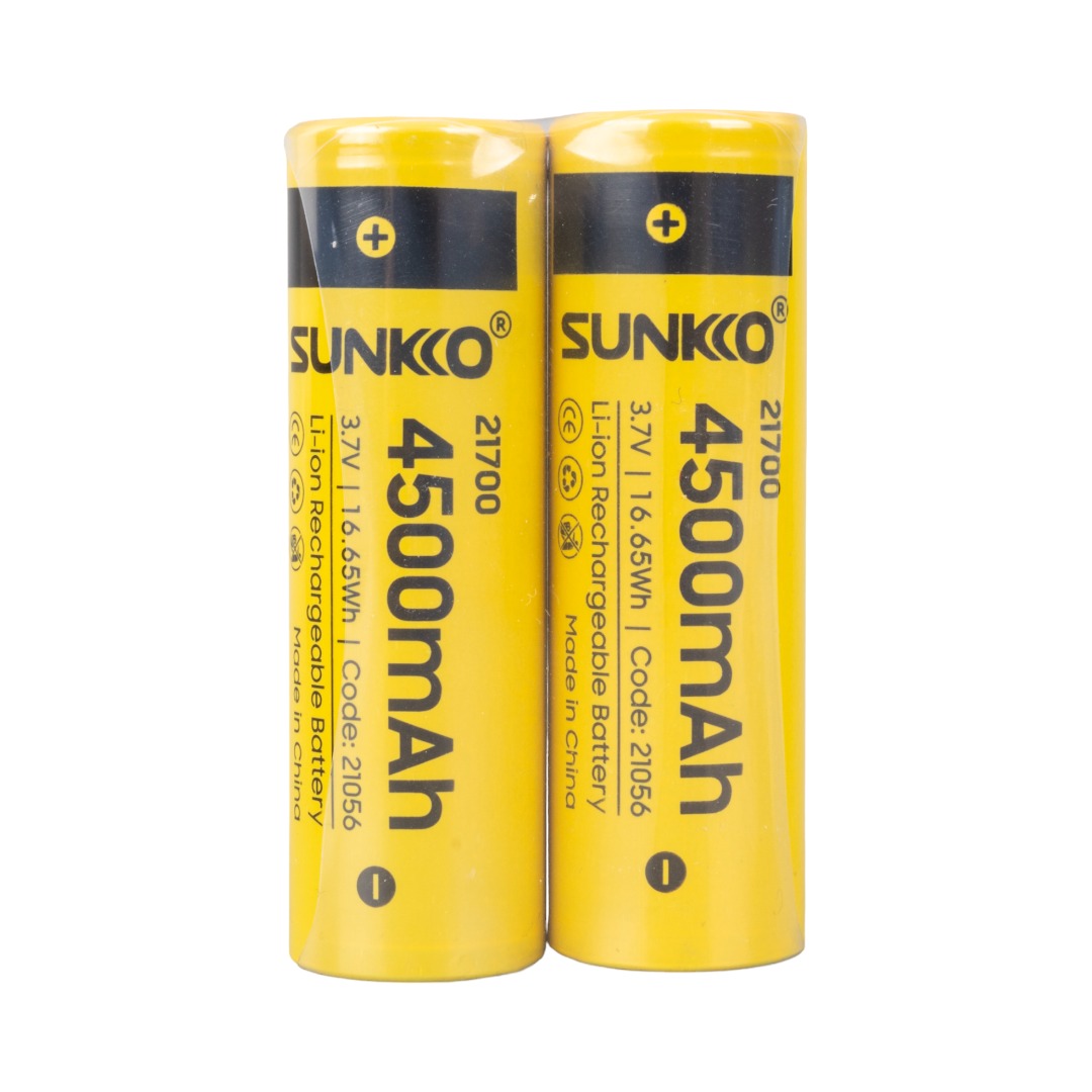 SUNKKO 3.7 VOLT 4500 MAH 21700 ŞARJ EDİLEBİLİR PİL (2Lİ PAKET) (4767)