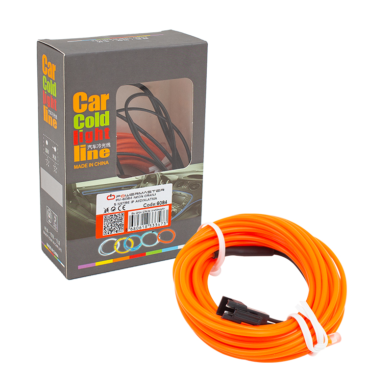 NEON ORANJ 5 METRE İP AYDINLATMA 5 V USB ADAPTÖRLÜ (4767)