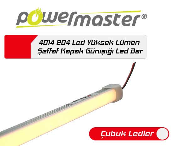 4014 204 LED GÜNIŞIĞI LEDBAR ŞEFFAF KAPAK YÜKSEK LÜMEN (4767)