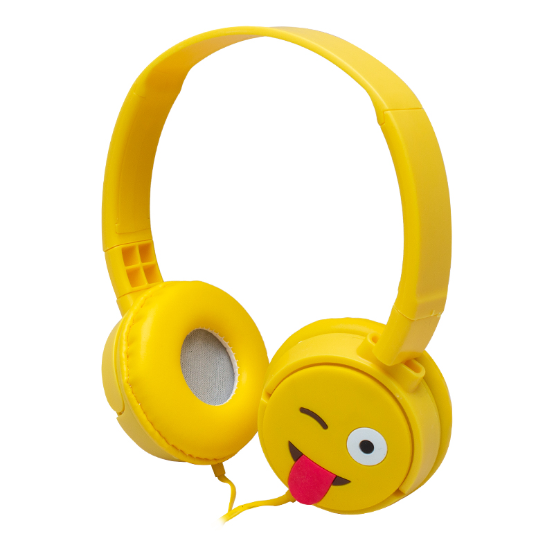 KT-3156 3.5MM JACKLI KULAKÜSTÜ KABLOLU EMOJİ KULAKLIK (4767)