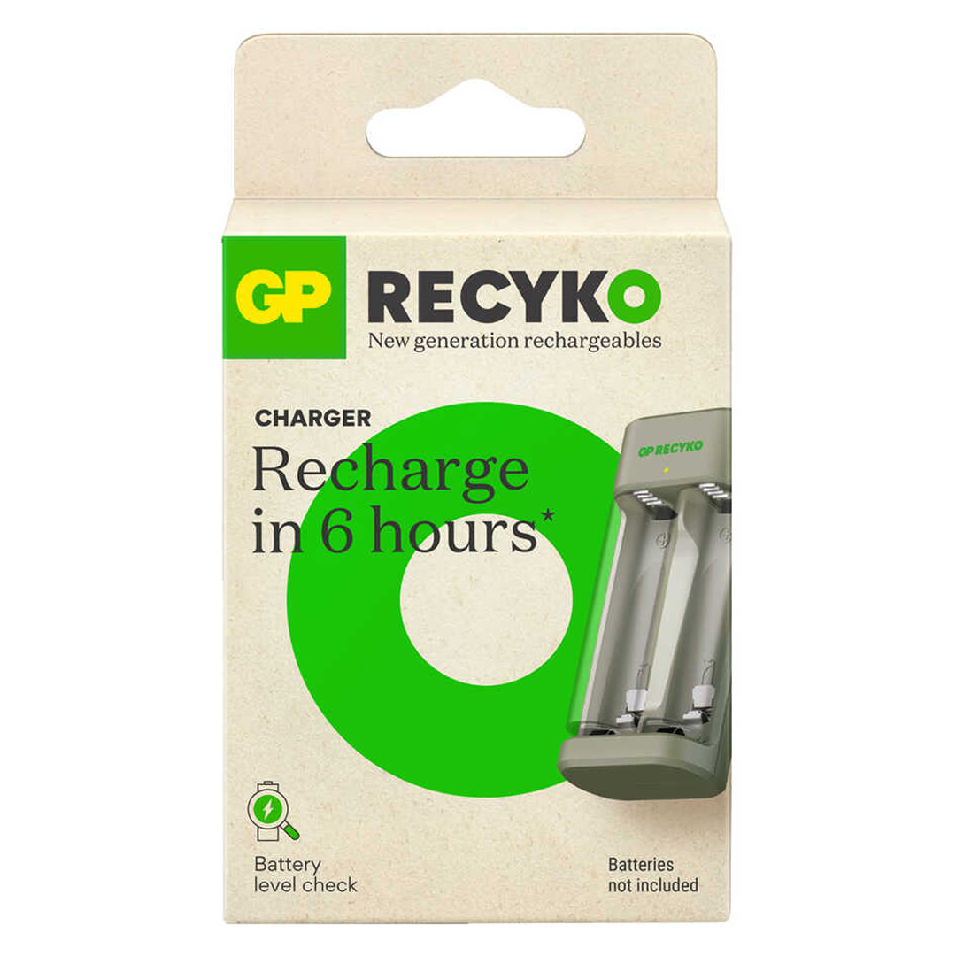 GP RECYKO E221 USB 2LÜ AA - AAA PİL ŞARJ CİHAZI PİLSİZ (GPACSE221004 GPE221R21-2GTLB1) (4767)