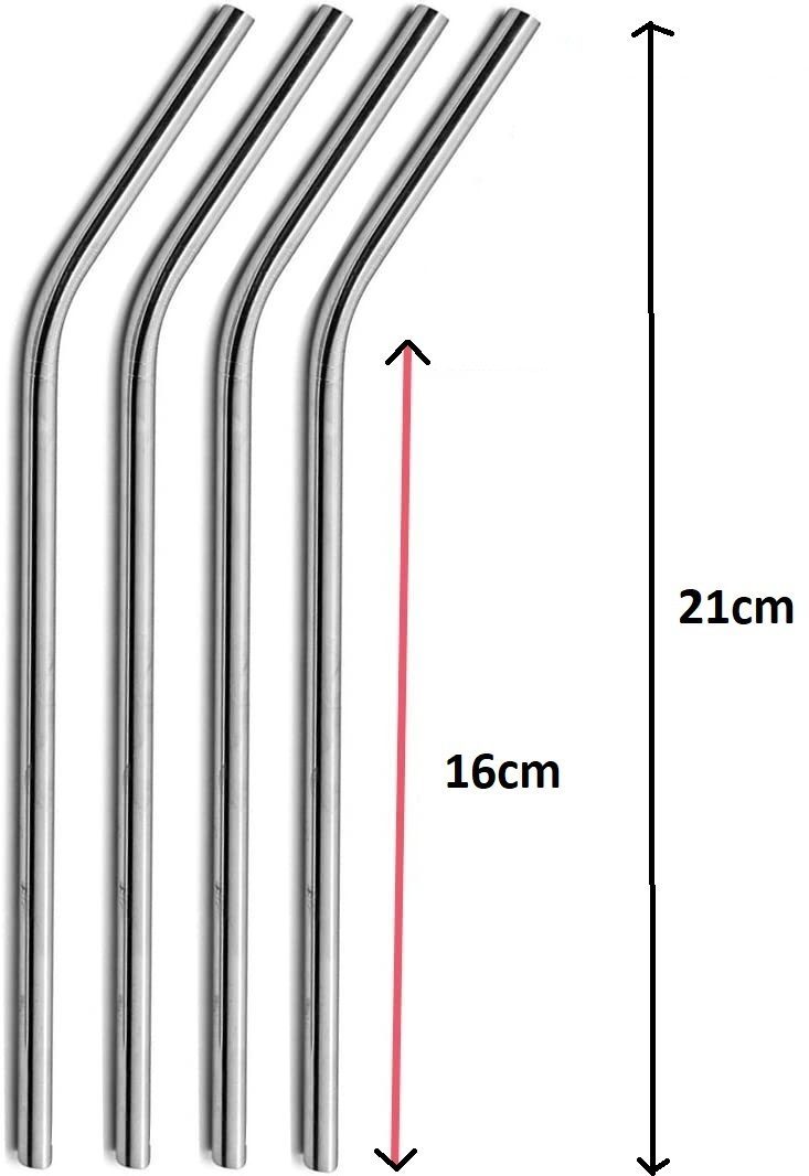 CLZ192 Çelik Pipet Paslanmaz Çelik Metal Meşrubat Pipeti Ve Pipet Temizleme Fırçası Seti 5 Parça