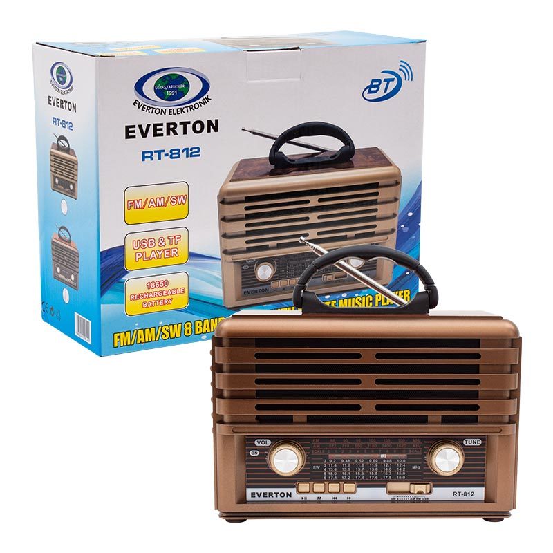 CLZ192 Everton Rt-812 Usb-sd-fm Nostaljik Radyo Müzik Kutusu