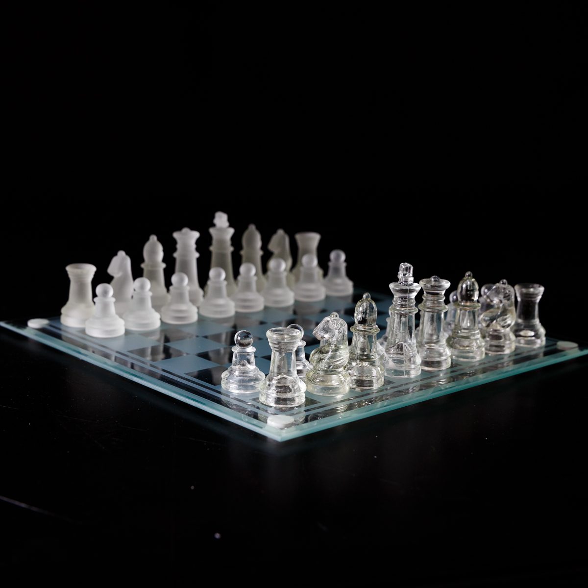 CLZ192 Glass Chess Cam Satranç Takımı (35 Cm X 35 Cm)