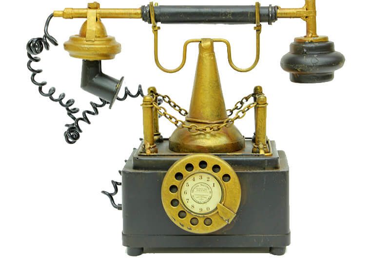 CLZ192 Dekoratif Metal Telefon Kumbaralı