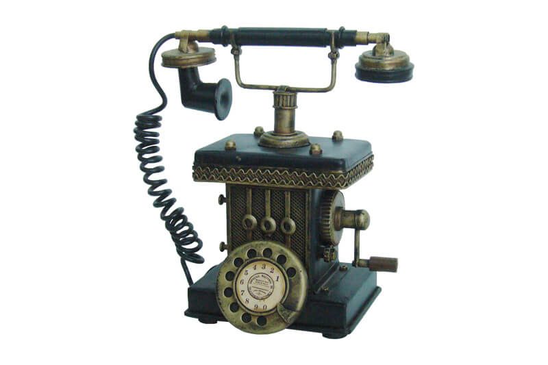 CLZ192 Dekoratif Metal Telefon Kumbaralı