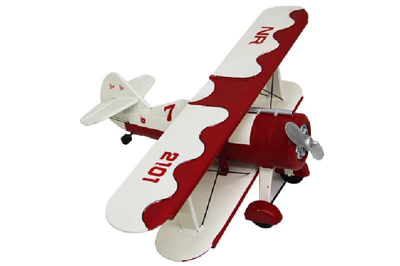 CLZ192 Dekoratif Metal Uçak Çift Kanatlı