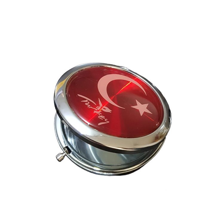CLZ192 Türk Bayraklı El Aynası St00162
