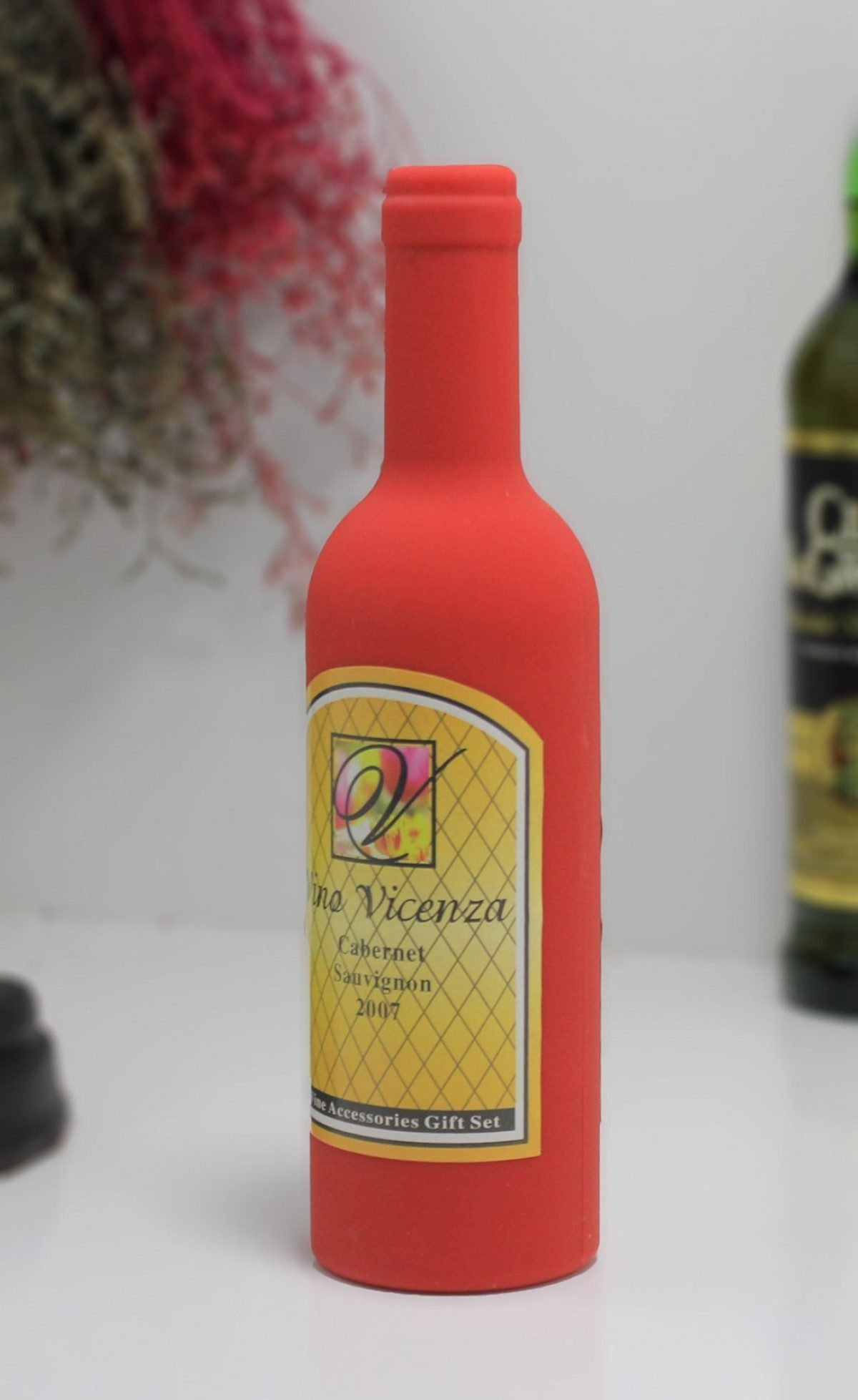 CLZ192 Şişe Tirbuşon Seti Şaraplık Kırmızı Alk18