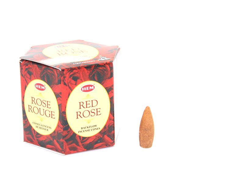 CLZ192 Hem Red Rose Backflow Cones Tütsü