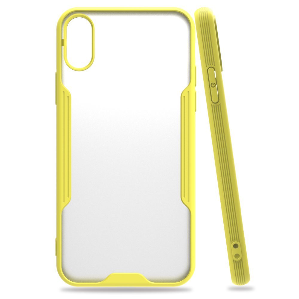 CLZ942 İphone X Kılıf Platin Silikon - Ürün Rengi : Sarı
