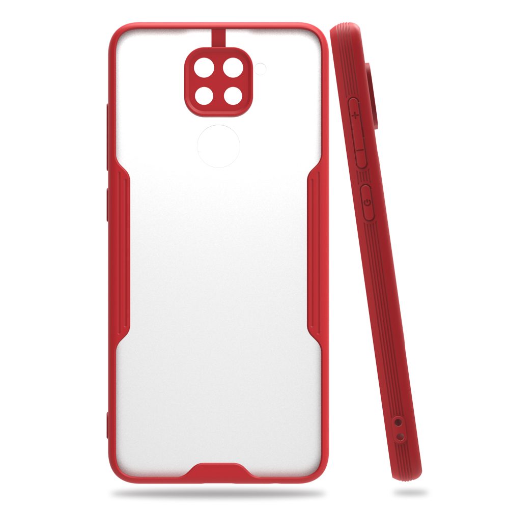 CLZ942 Xiaomi Redmi Note 9 Kılıf Platin Silikon - Ürün Rengi : Kırmızı