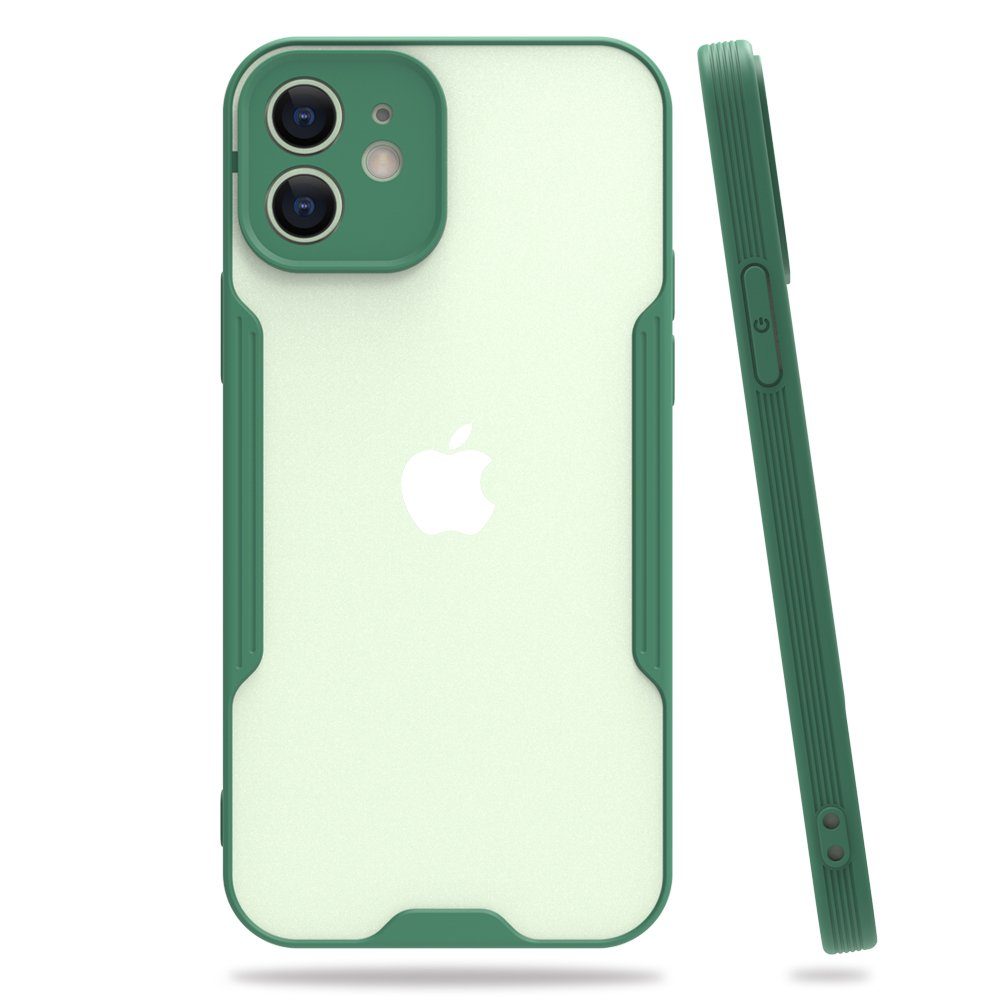 CLZ942 İphone 12 Mini Kılıf Platin Silikon - Ürün Rengi : Yeşil