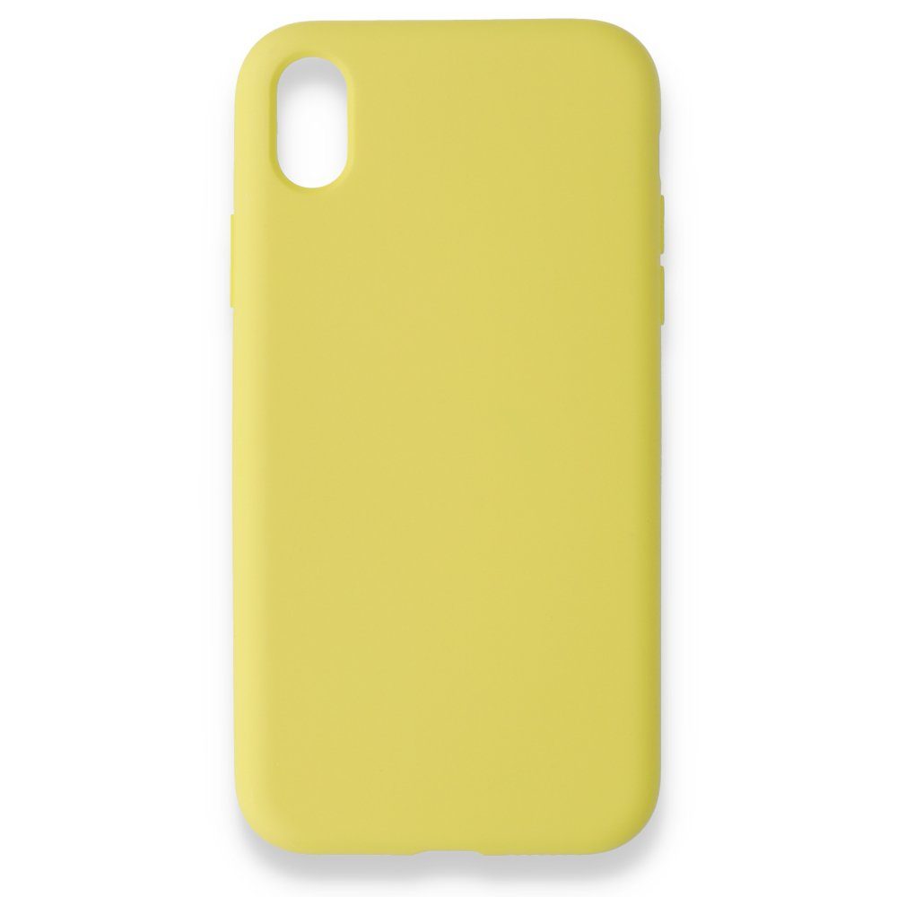 CLZ942 İphone Xr Kılıf Nano İçi Kadife  Silikon - Ürün Rengi : Sarı