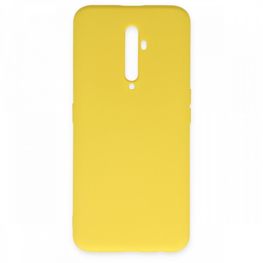 CLZ942 Oppo Reno 2z Kılıf Nano İçi Kadife  Silikon - Ürün Rengi : Sarı
