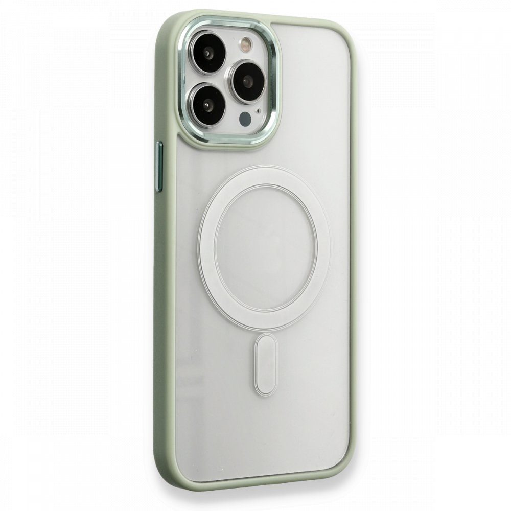 CLZ942 İphone 13 Pro Max Kılıf Room Magneticsafe Silikon - Ürün Rengi : Su Yeşili
