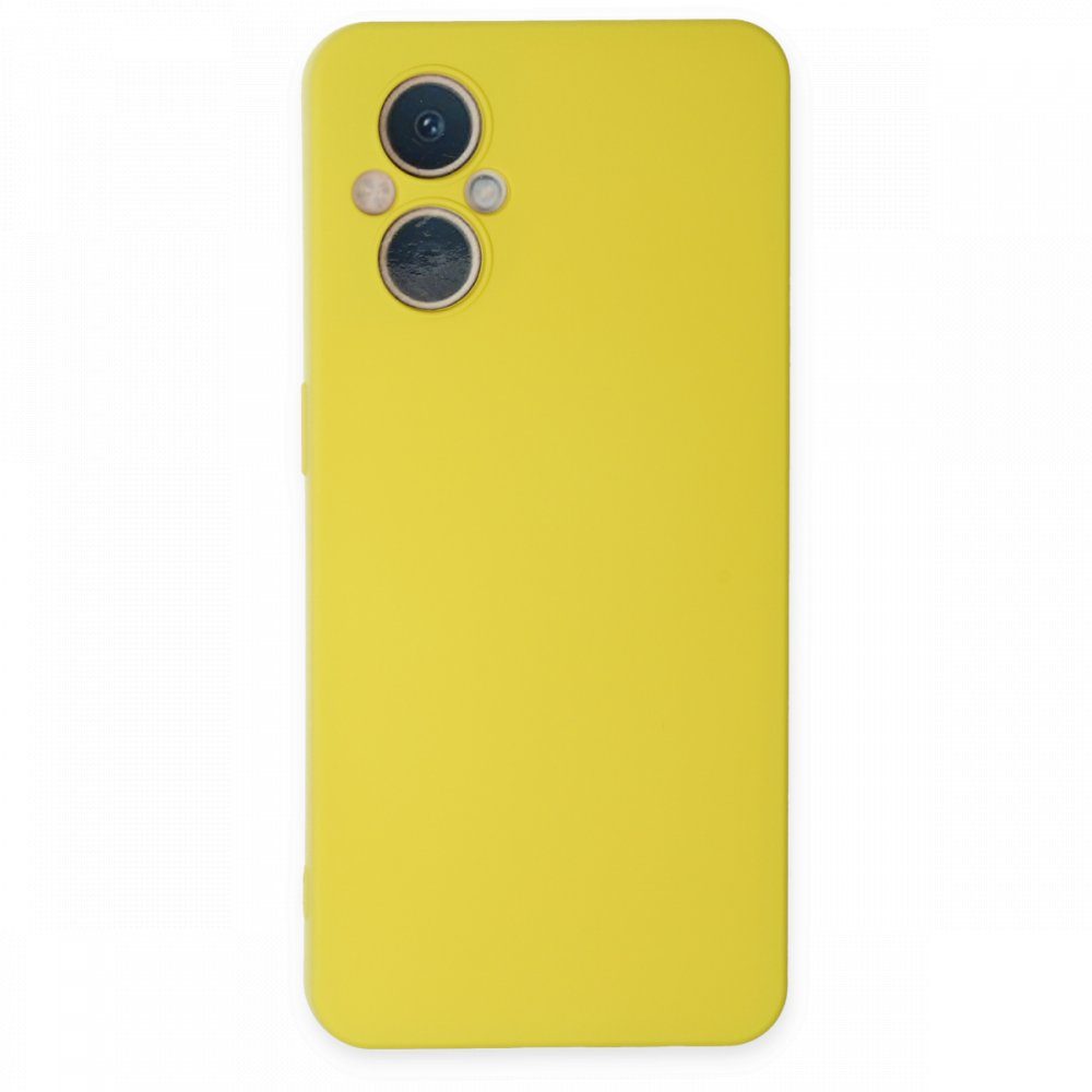 CLZ942 Oppo Reno 7 Lite Kılıf Nano İçi Kadife  Silikon - Ürün Rengi : Sarı