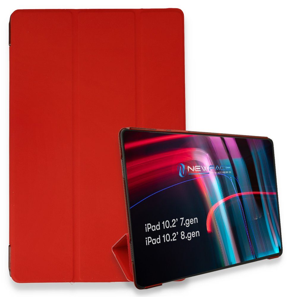 CLZ942 İpad 10.2 (7.nesil) Kılıf Tablet Smart Kılıf - Ürün Rengi : Kırmızı