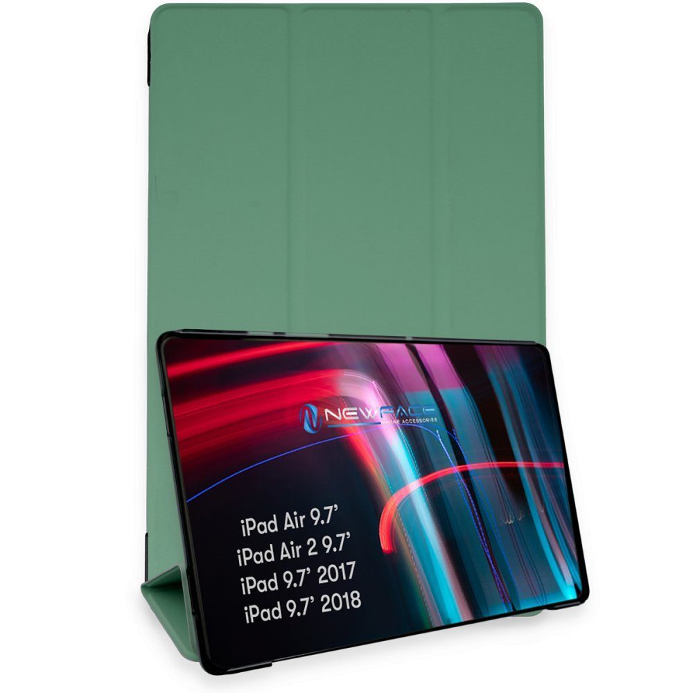 CLZ942 İpad 5 Air 9.7 Kılıf Tablet Smart Kılıf - Ürün Rengi : Koyu Yeşil