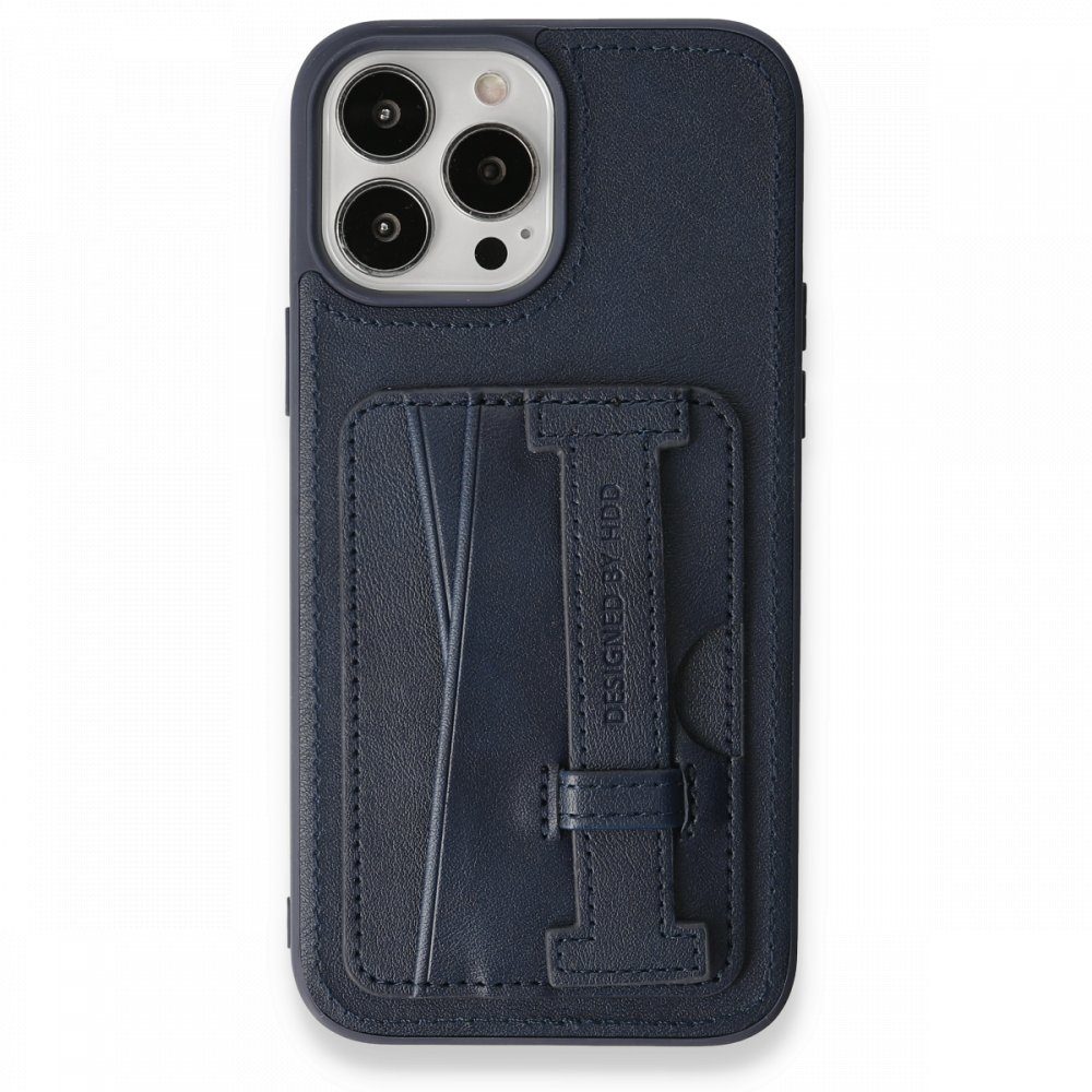 CLZ942 İphone 13 Pro Kılıf Hd Deri Kartvizitli Kapak - Ürün Rengi : Siyah