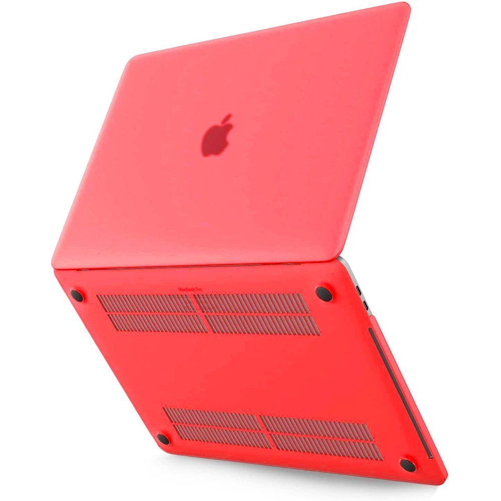 CLZ942 Macbook Pro 13 2021 Macbook Buzlu Kapak - Ürün Rengi : Kırmızı