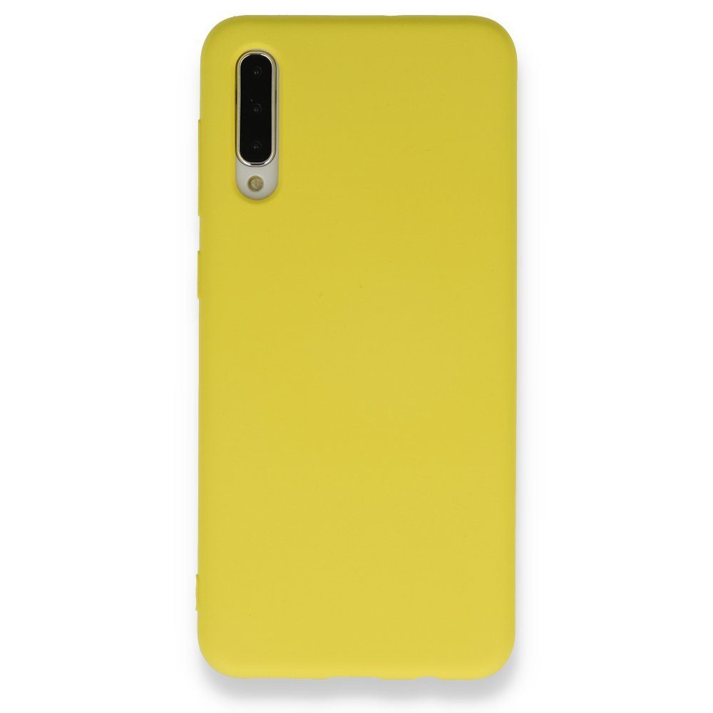 CLZ942 Samsung Galaxy A50 Kılıf Nano İçi Kadife  Silikon - Ürün Rengi : Sarı