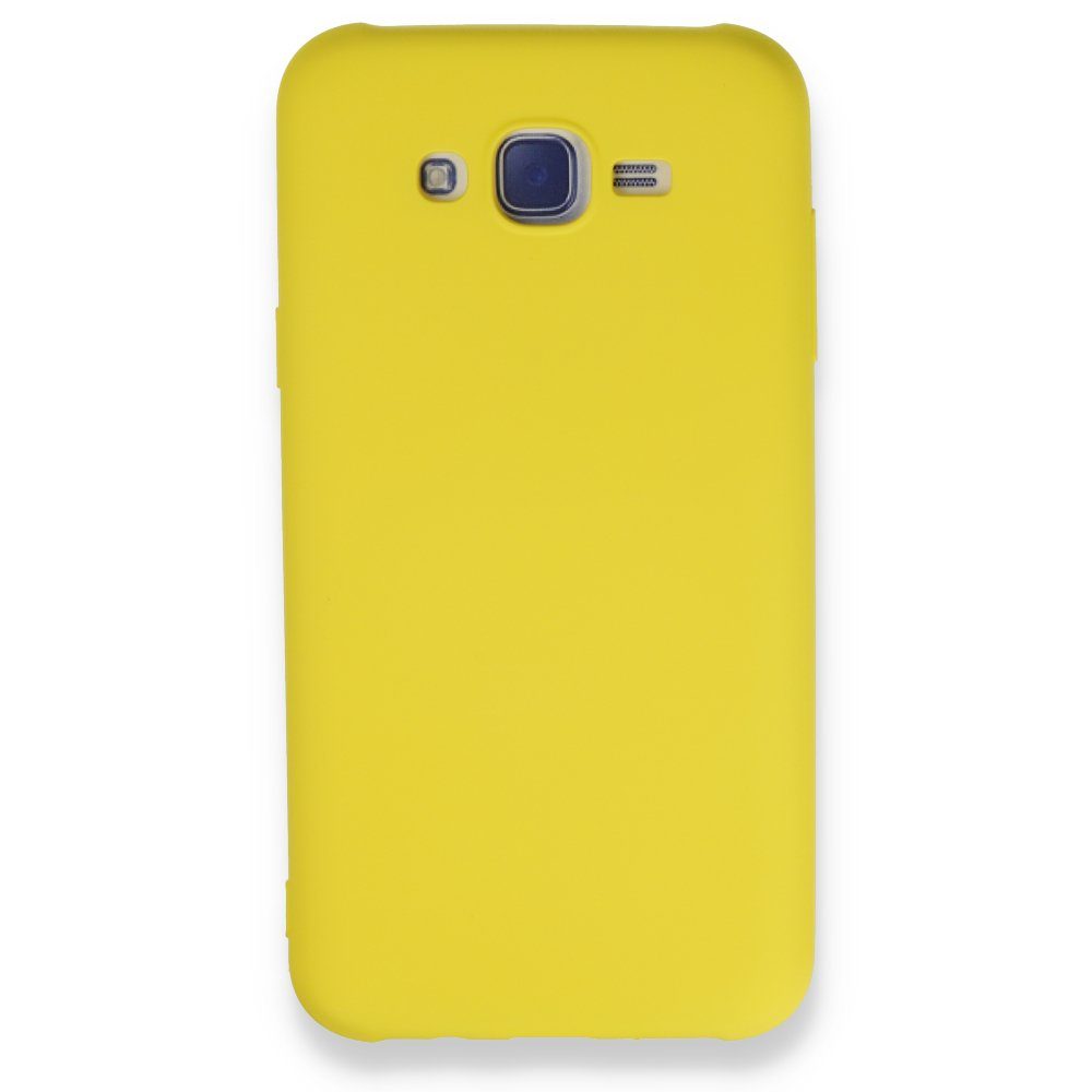 CLZ942 Samsung Galaxy J7 Kılıf Nano İçi Kadife  Silikon - Ürün Rengi : Sarı