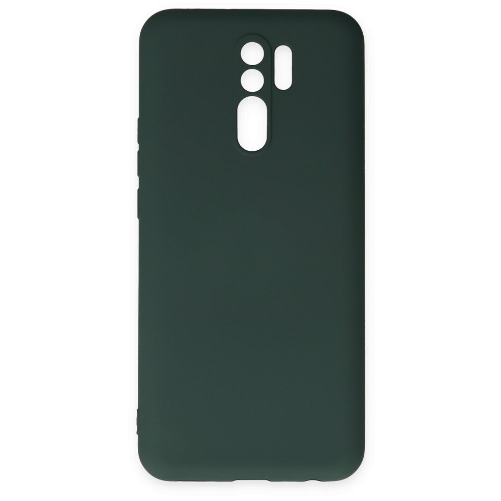 CLZ942 Xiaomi Redmi 9 Kılıf Nano İçi Kadife  Silikon - Ürün Rengi : Koyu Yeşil