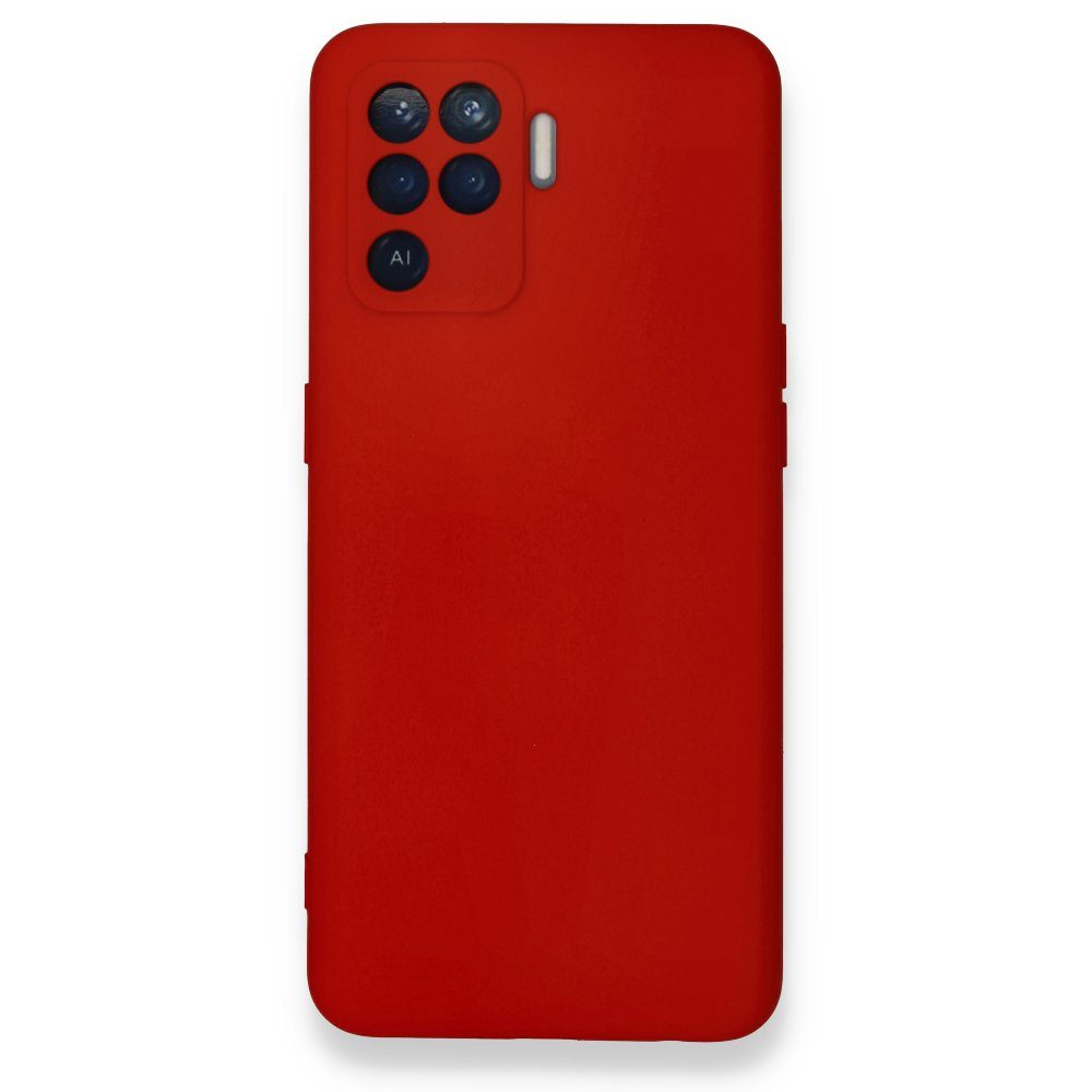 CLZ942 Oppo Reno 5 Lite Kılıf Nano İçi Kadife  Silikon - Ürün Rengi : Kırmızı
