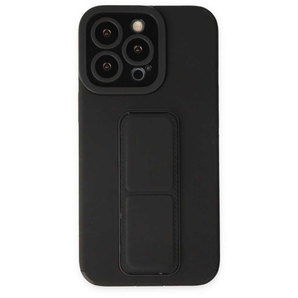 CLZ942 İphone 13 Pro Max Kılıf Mega Standlı Silikon - Ürün Rengi : Mor