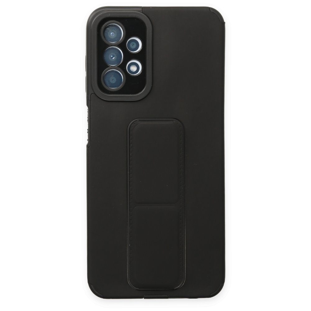 CLZ942 Samsung Galaxy A13 4g Kılıf Mega Standlı Silikon - Ürün Rengi : Siyah