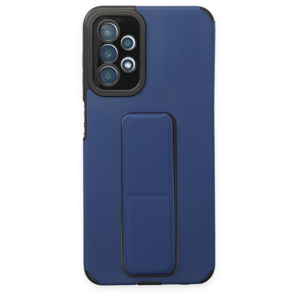 CLZ942 Samsung Galaxy A13 4g Kılıf Mega Standlı Silikon - Ürün Rengi : Mavi