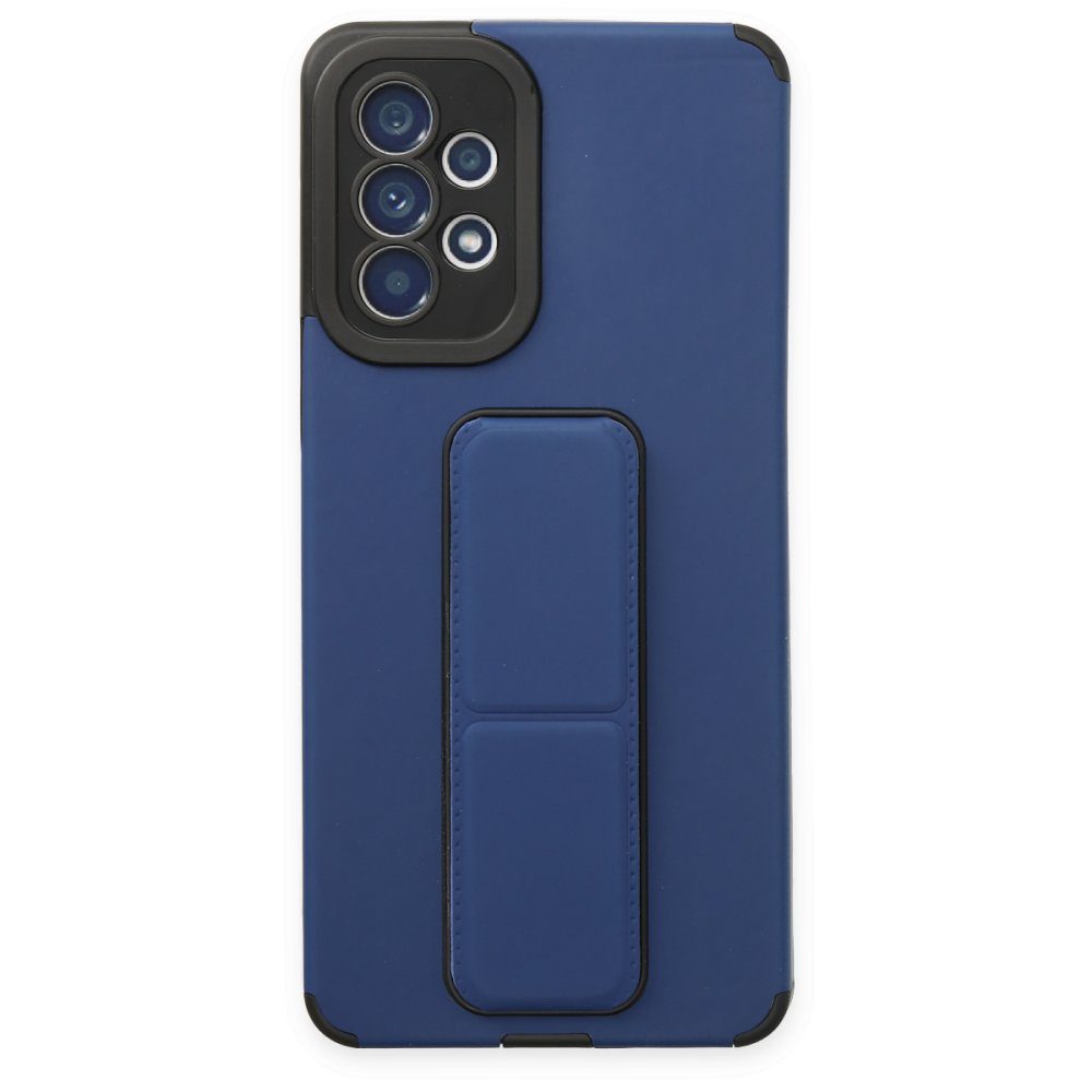 CLZ942 Samsung Galaxy A73 5g Kılıf Mega Standlı Silikon - Ürün Rengi : Mavi