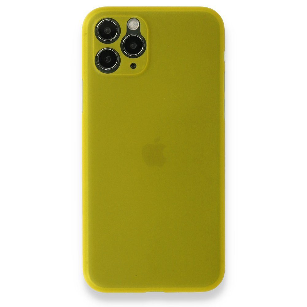 CLZ942 İphone 11 Pro Max Kılıf Pp Ultra İnce Kapak - Ürün Rengi : Sarı