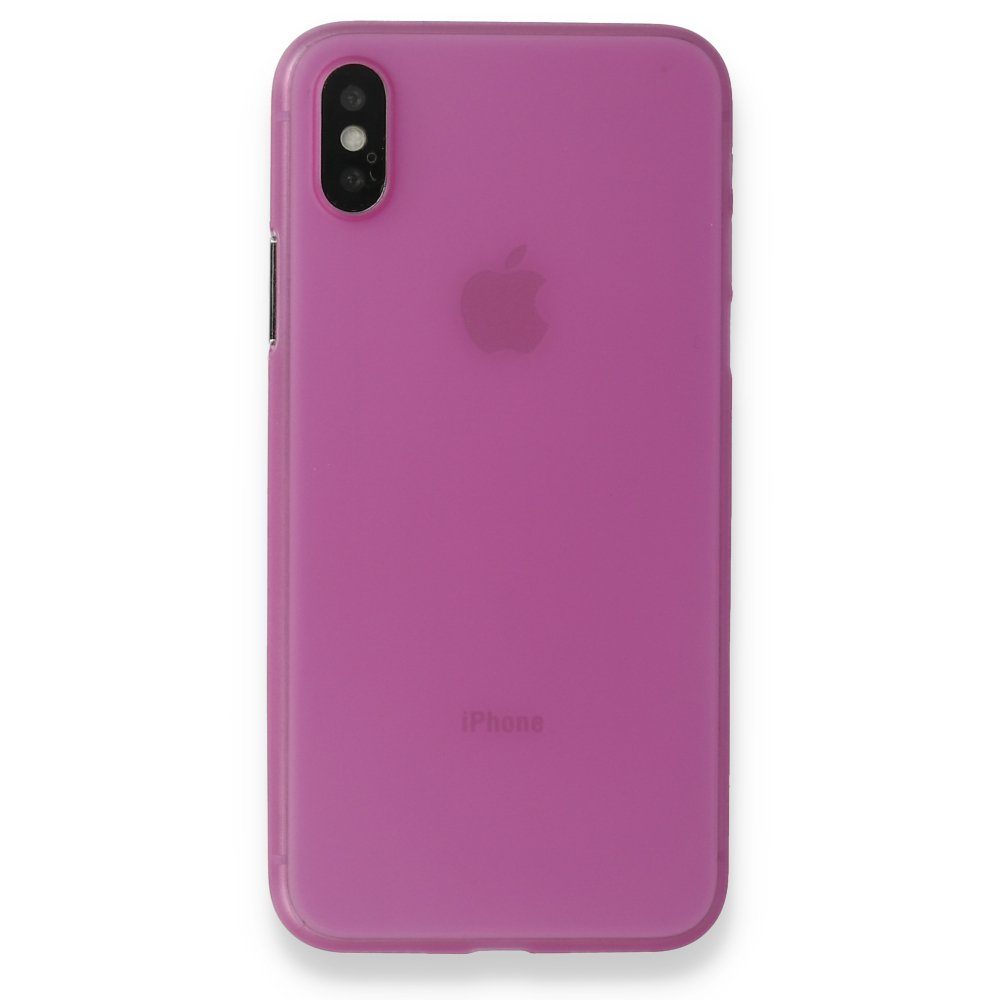 CLZ942 İphone X Kılıf Pp Ultra İnce Kapak - Ürün Rengi : Kırmızı