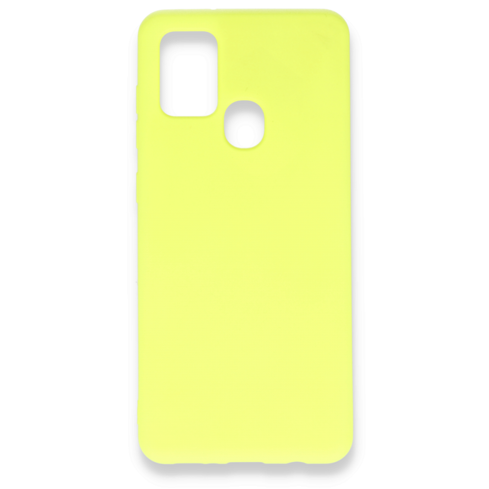 CLZ942 Samsung Galaxy A21s Kılıf Nano İçi Kadife  Silikon - Ürün Rengi : Sarı
